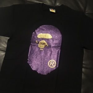 bape glitter shark tee